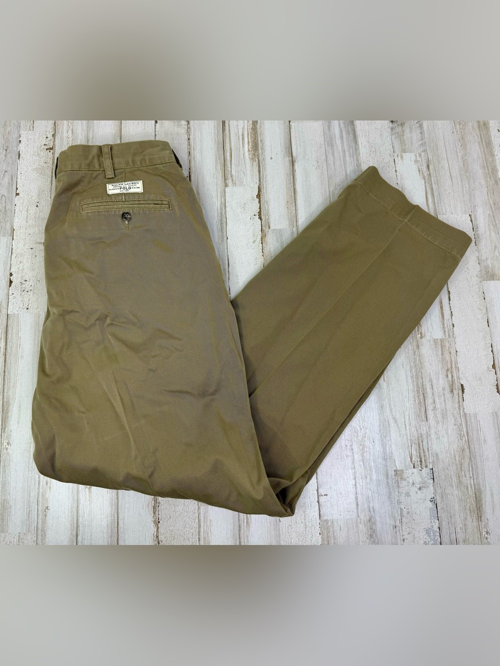 Polo Ralph Lauren 36x31 Classic Fit Khaki Cotton Casual Pants Men's